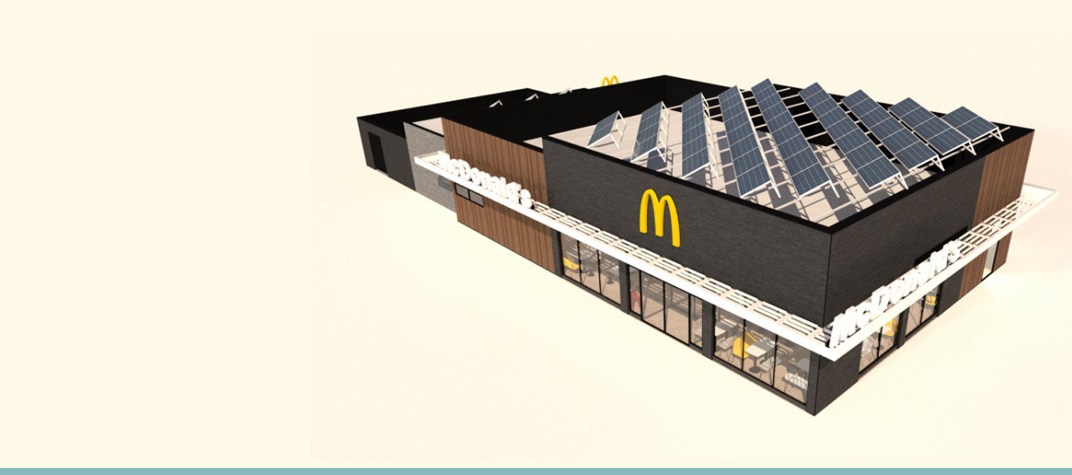 McDonald's Market Drayton restaurant birds-eye-view